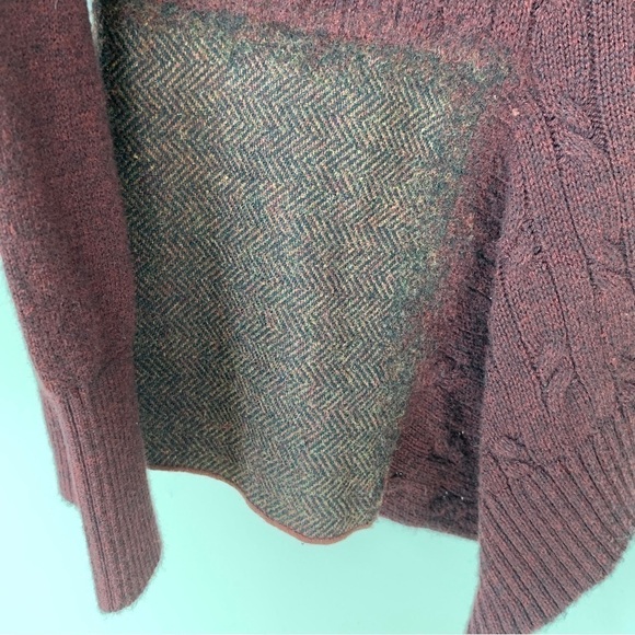 Knitted & Knotted Burgundy Cashmere Blend Sweater Size M - Picture 8 of 10